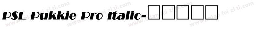 PSL Pukkie Pro Italic字体转换